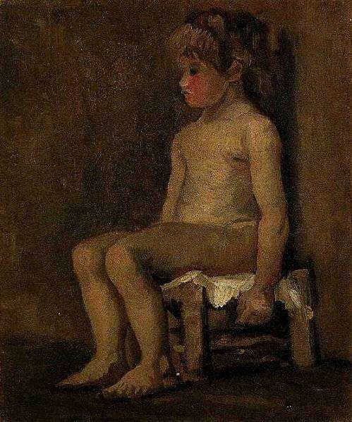 Nude Study of a Little Seated Girl